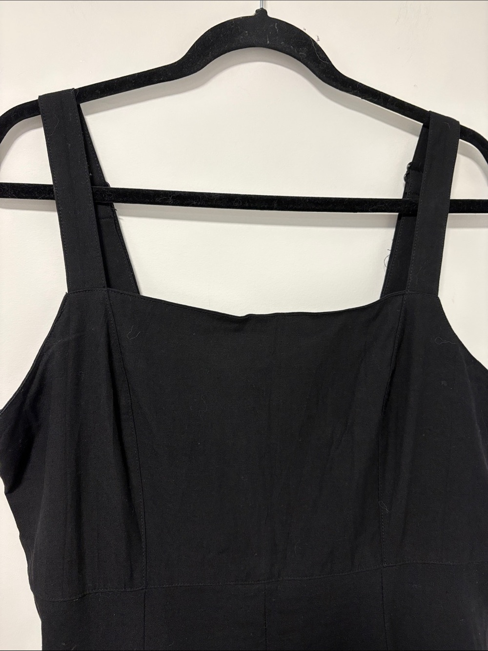 APRICOT Black Maxi Dress with Square Neckline and Wide Straps - Picture 4 of 9